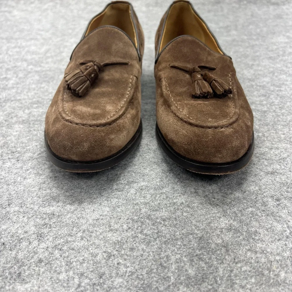 Suitsupply Shoes Mens Size 11 Brown Suede Tassel Loafers Leather Sole Italy